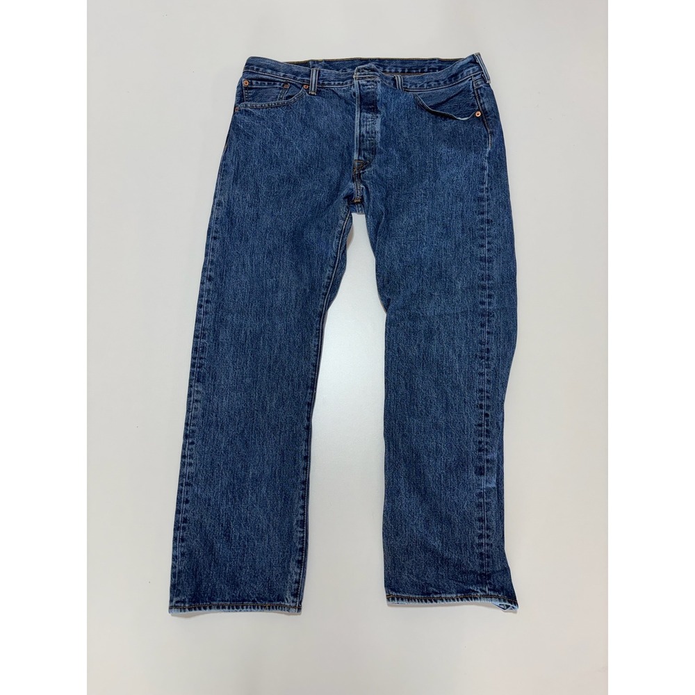 Levi's Mens 501 Original Fit Straight Leg Button Fly Jeans Blue 38x30